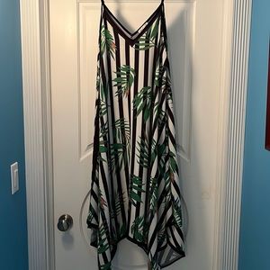 Tropical Sundress with Asymmetrical Hem by Jealous Tomato